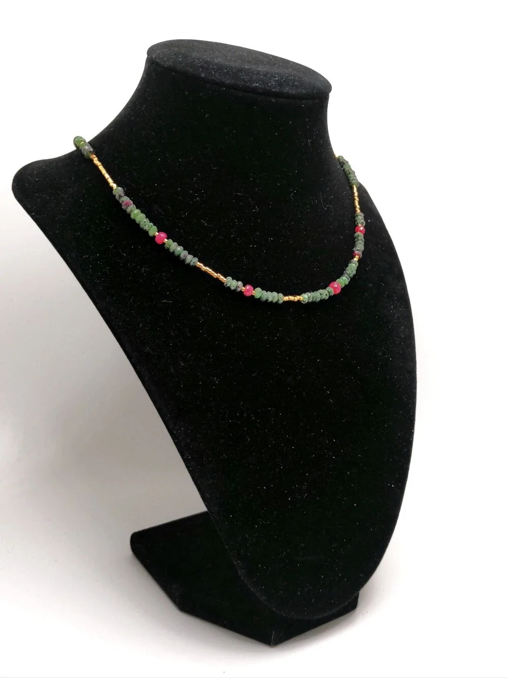 381MIDALANE Ruby Gemstone Choker